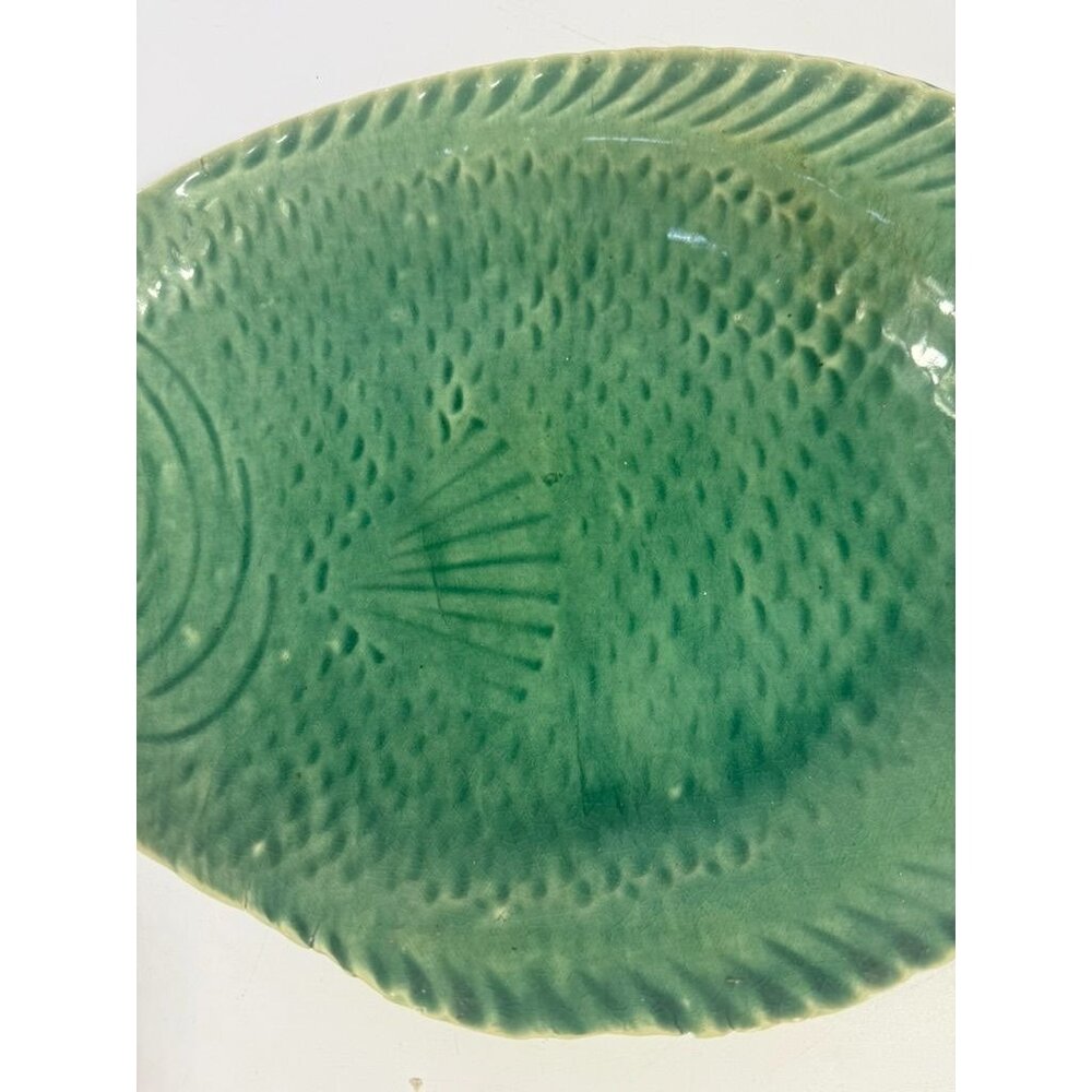 Pottery Fish Platter Plate French Style Majolica Vintage Gallery Wall Serving Pi - Picture 7 of 16